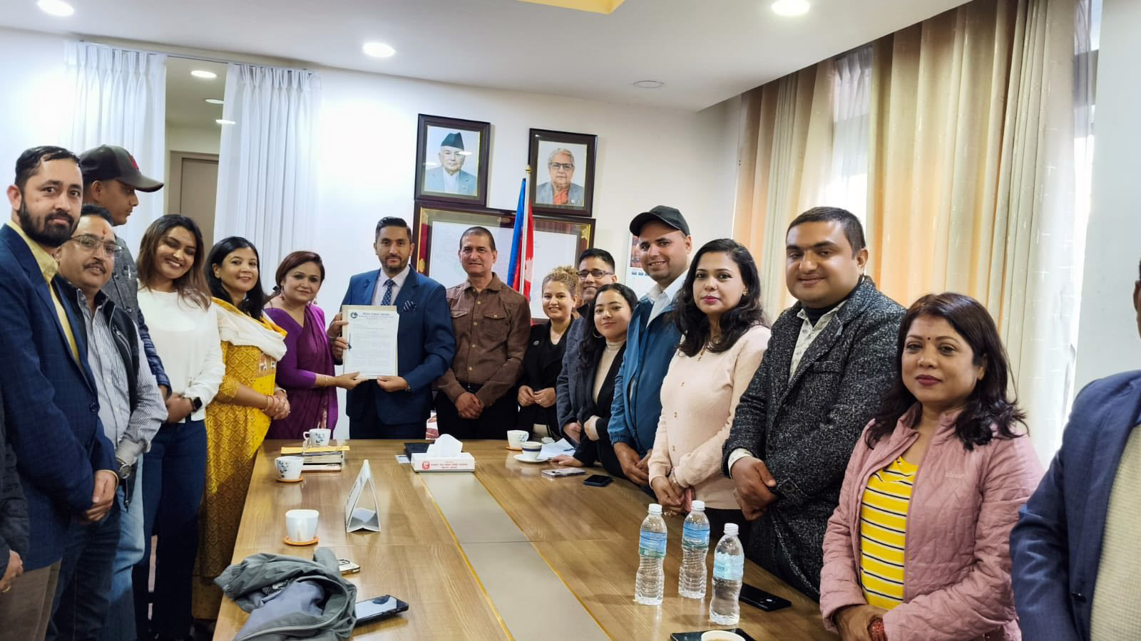 नेपाल पत्रकार महासंघले सञ्चार क्षेत्रका समस्या समाधान गर्न सञ्चार तथा सूचना प्रविधि मन्त्री जगदीश खरेललाई ध्यानाकर्षण पत्र 