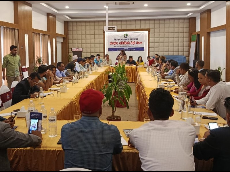 पाेखरामा सम्पन्न नेपाल पत्रकार महासंघ केन्द्रीय समितिको तेस्रो बैठक 